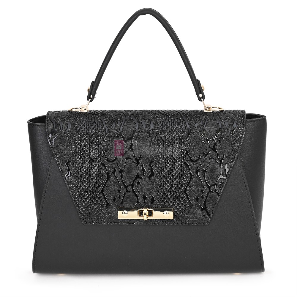  Дамска чанта от висококачествена еко кожа в черен цвят. Код: TOKIG-1